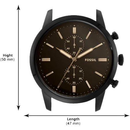  Shop Authentic Fossil Goodwin Chronograph Black Dial Black Leather Strap Watch for Men - FS5585 - Luxxuri