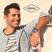  Shop Authentic Fossil FB-03 Chronograph Blue Dial Silver Steel Strap Watch for Men - FS5724 - Luxxuri