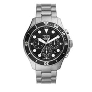  Shop Authentic Fossil FB-03 Chronograph Black Dial Silver Steel Strap Watch for Men - FS5725 - Luxxuri