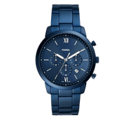  Shop Authentic Fossil Neutra Chronograph Blue Dial Blue Steel Strap Watch for Men - FS5826 - Luxxuri