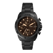  Shop Authentic Fossil Bronson Chronograph Black Dial Black Steel Strap Watch for Men - FS5851 - Luxxuri