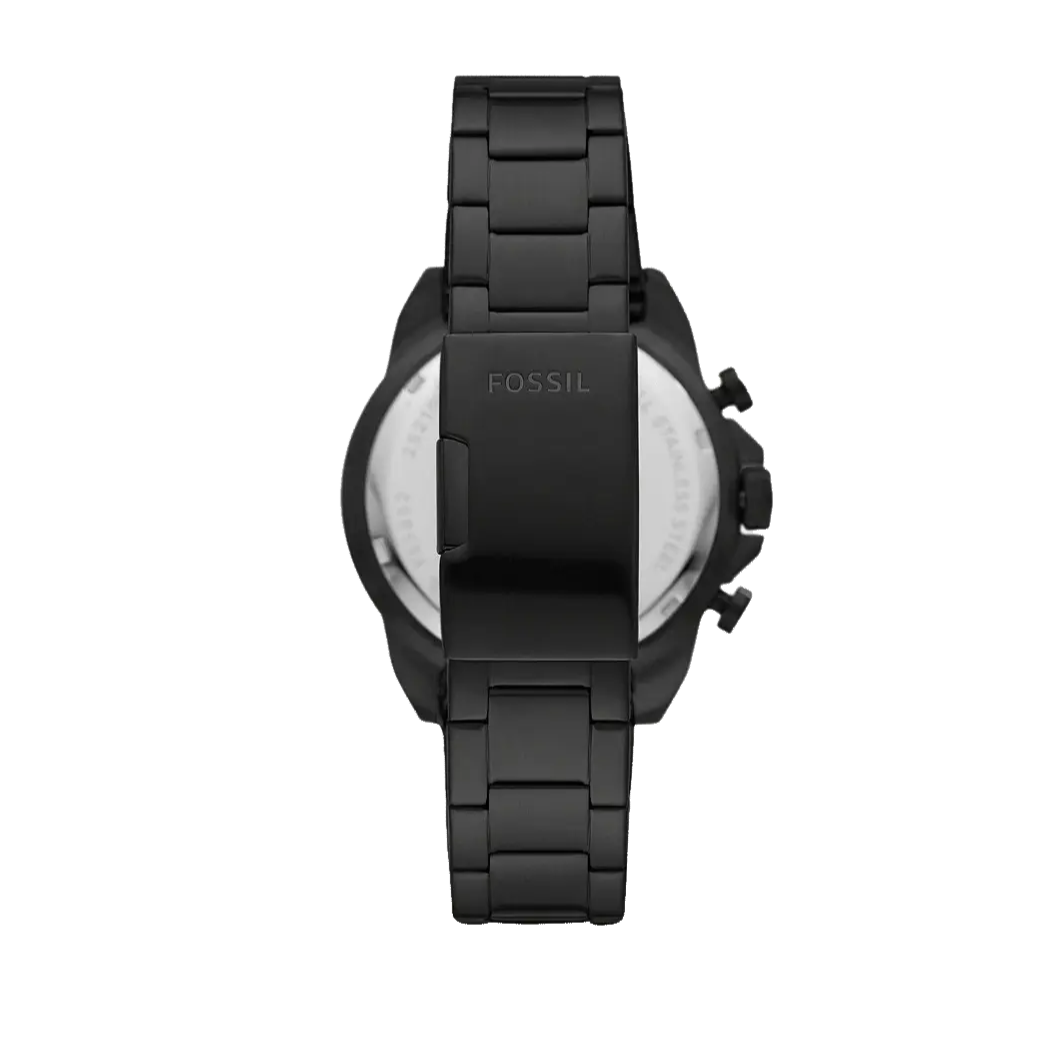  Shop Authentic Fossil Bronson Chronograph Black Dial Black Steel Strap Watch for Men - FS5853 - Luxxuri