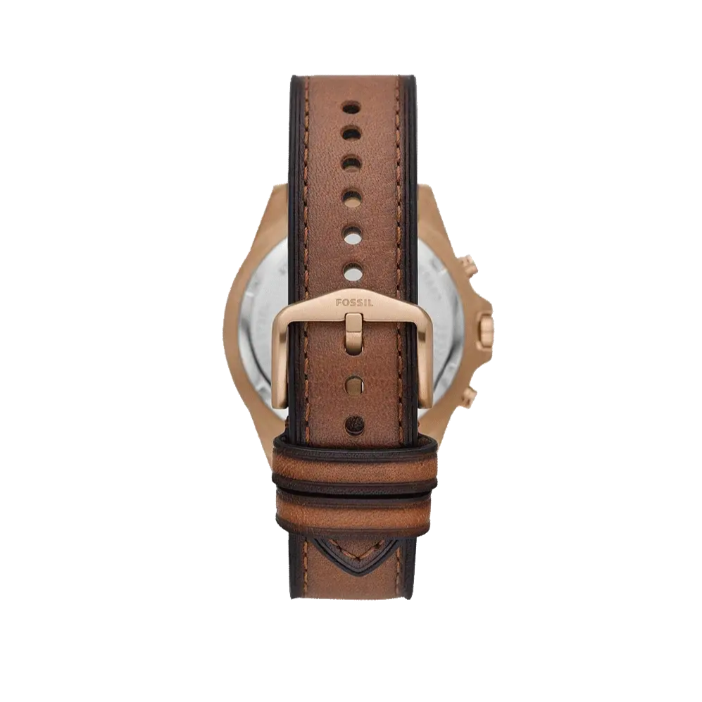  Shop Authentic Fossil Garrett Chronograph Brown Dial Brown Leather Strap Watch for Men - FS5867 - Luxxuri