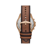  Shop Authentic Fossil Garrett Chronograph Brown Dial Brown Leather Strap Watch for Men - FS5867 - Luxxuri