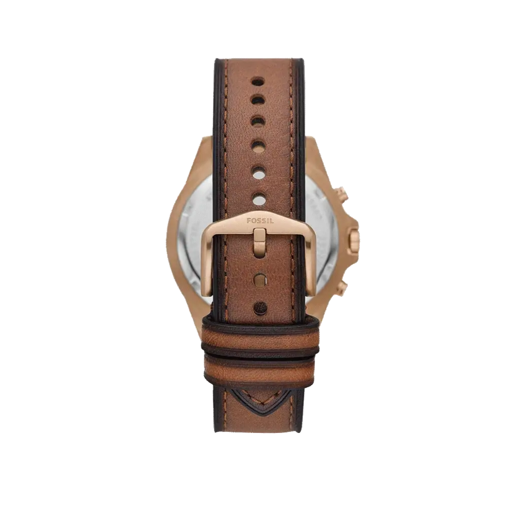  Shop Authentic Fossil Garrett Chronograph Brown Dial Brown Leather Strap Watch for Men - FS5867 - Luxxuri