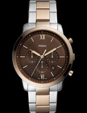  Shop Authentic Fossil Neutra Chronograph Brown Dial Two Tone Steel Strap Watch for Men - FS5869 - Luxxuri
