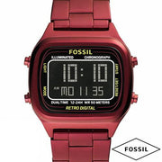  Shop Authentic Fossil Retro Analog-Digital Black Dial Red Steel Strap Watch for Men - FS5897 - Luxxuri