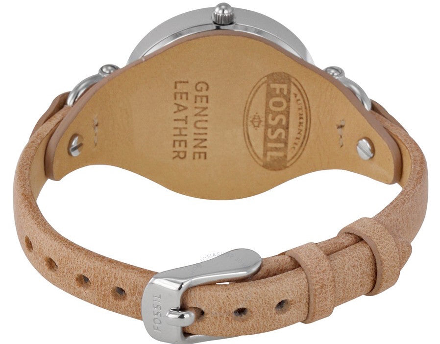  Shop Authentic Fossil Georgia Bone Grey Dial Beige Leather Strap Watch for Women - ES2830 - Luxxuri