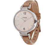  Shop Authentic Fossil Georgia Bone Grey Dial Beige Leather Strap Watch for Women - ES2830 - Luxxuri