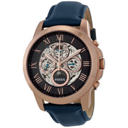  Shop Authentic Fossil Grant Automatic Blue Dial Blue Leather Strap Watch for Men - ME3029 - Luxxuri