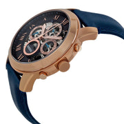 Shop Authentic Fossil Grant Automatic Blue Dial Blue Leather Strap Watch for Men - ME3029 - Luxxuri