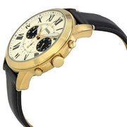  Shop Authentic Fossil Grant Chronograph White Dial Black Leather Strap Watch for Men - FS5272 - Luxxuri