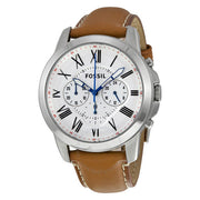  Shop Authentic Fossil Grant Chronograph White Dial Brown Leather Strap Watch for Men - FS5060 - Luxxuri