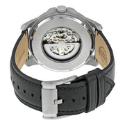  Shop Authentic Fossil Grant Automatic Skeleton White Dial Black Leather Strap Watch for Men - ME3101 - Luxxuri