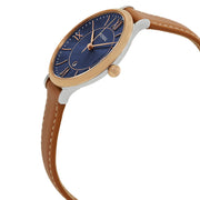  Shop Authentic Fossil Jacqueline Three Hand Date Luggage Blue Dial Brown Leather Strap Watch for Women - ES4274 - Luxxuri