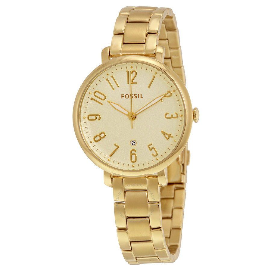  Shop Authentic Fossil Jacqueline Gold Dial Gold Steel Strap Watch for Women - ES3971 - Luxxuri