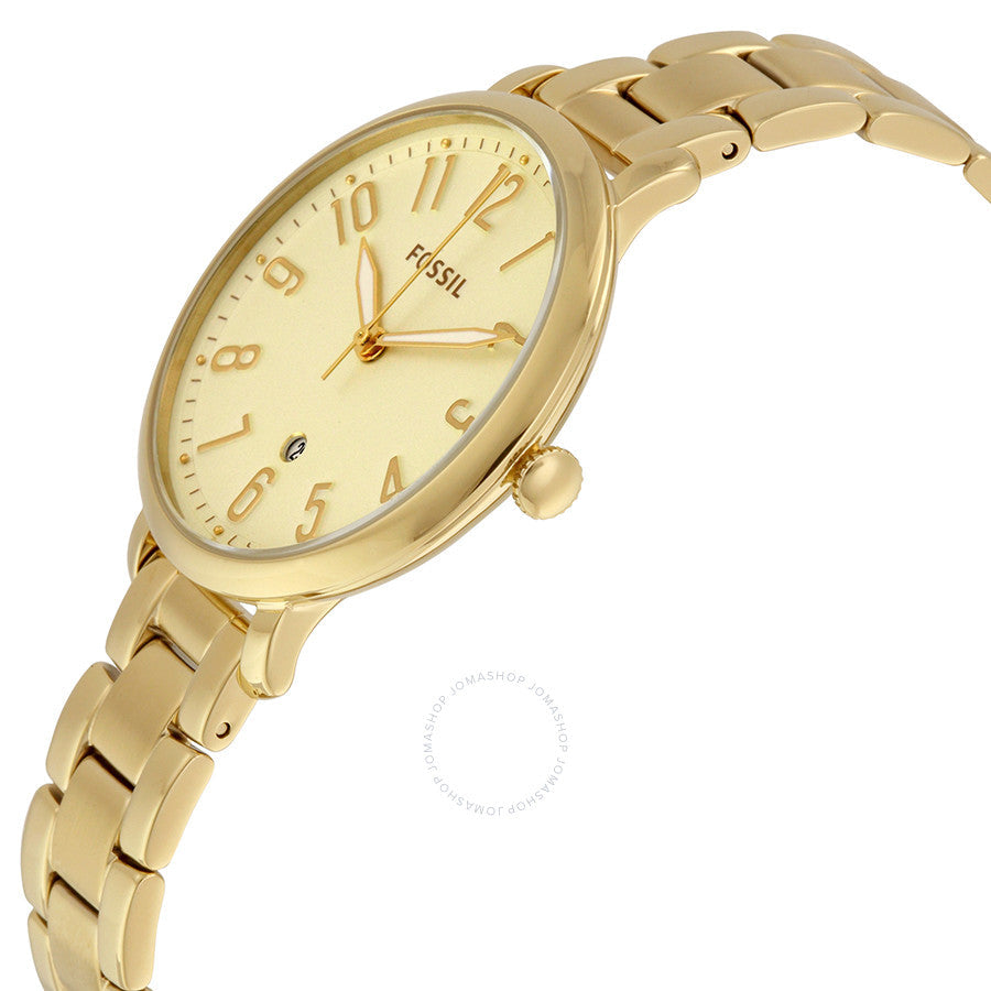  Shop Authentic Fossil Jacqueline Gold Dial Gold Steel Strap Watch for Women - ES3971 - Luxxuri