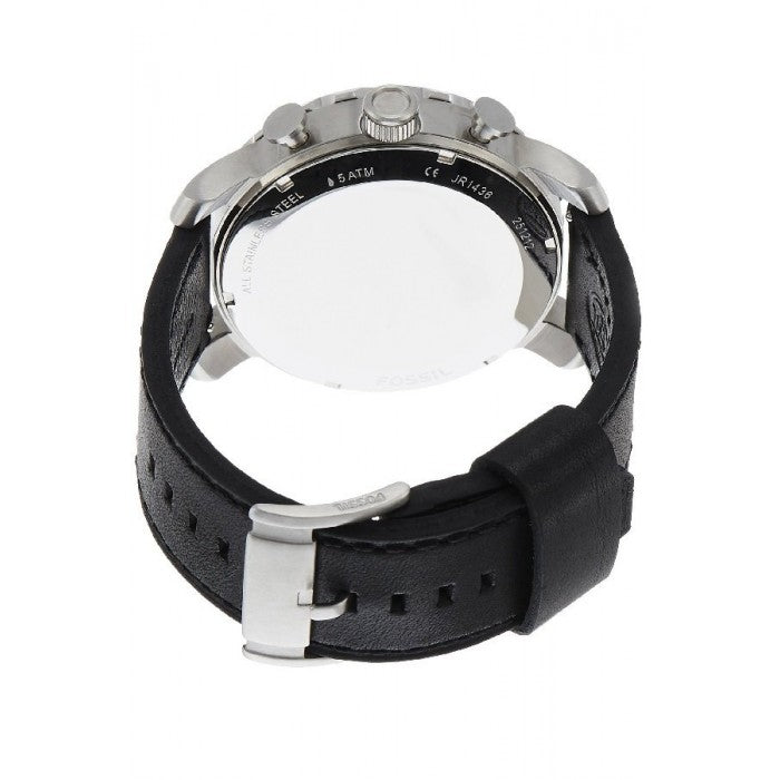  Shop Authentic Fossil Nate Chronograph Black Dial Black Leather Strap Watch for Men - JR1436 - Luxxuri