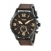  Shop Authentic Fossil Nate Chronograph Brown Dial Brown Leather Strap Watch for Men - JR1487 - Luxxuri