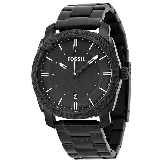  Shop Authentic Fossil Machine Black Dial Black Steel Strap Watch for Men - FS4775 - Luxxuri