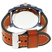  Shop Authentic Fossil Machine Chronograph Blue Dial Brown Leather Strap Watch for Men - FS5232 - Luxxuri