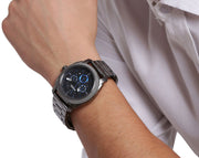  Shop Authentic Fossil Machine Chronograph Brown Dial Grey Steel Strap Watch for Men - FS4931 - Luxxuri