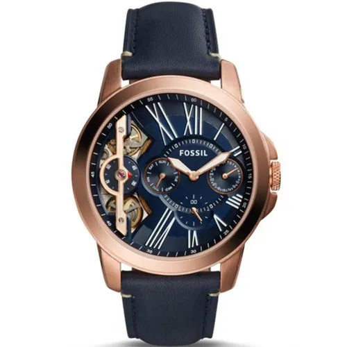  Shop Authentic Fossil Grant Twist Multifunction Blue Dial Blue Leather Strap Watch for Men - ME1162 - Luxxuri
