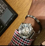  Shop Authentic Fossil Modern Machine Automatic Silver Dial Silver Steel Strap Watch for Men - ME3081 - Luxxuri