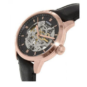  Shop Authentic Fossil Townsman Automatic Skeleton Black Dial Black Leather Strap Watch for Men - ME3084 - Luxxuri