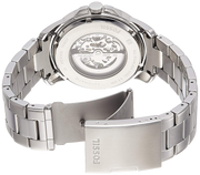  Shop Authentic Fossil Grant Automatic Skeleton Black Dial Silver Steel Strap Watch for Men - ME3103 - Luxxuri