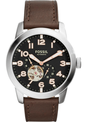  Shop Authentic Fossil Pilot 54 Automatic Black Dial Brown Leather Strap Watch for Men - ME3118 - Luxxuri
