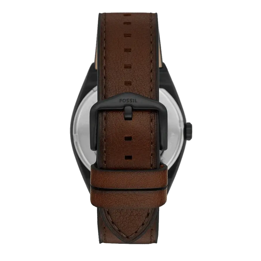 Shop Authentic Fossil Everett Automatic Analog Black Dial Brown Leather Strap Watch for Men - ME3207 - Luxxuri
