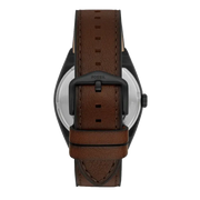  Shop Authentic Fossil Everett Automatic Analog Black Dial Brown Leather Strap Watch for Men - ME3207 - Luxxuri
