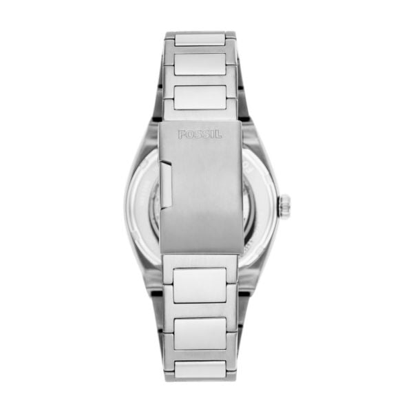  Shop Authentic Fossil Everett Automatic Skeleton Blue Dial Silver Steel Strap Watch for Men - ME3220 - Luxxuri
