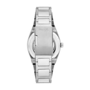  Shop Authentic Fossil Everett Automatic Skeleton Blue Dial Silver Steel Strap Watch for Men - ME3220 - Luxxuri