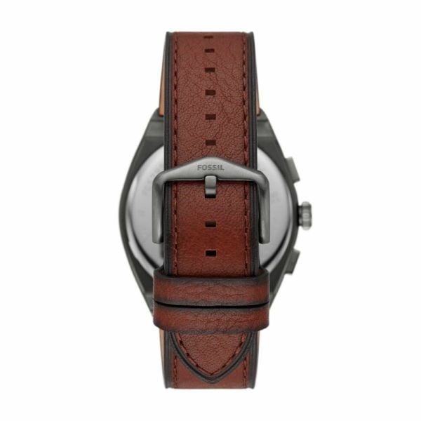  Shop Authentic Fossil Everett Chronograph Black Dial Brown Leather Strap Watch for Men - FS5798 - Luxxuri