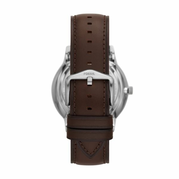  Shop Authentic Fossil Neutra Automatic Skeleton White Dial Brown Leather Strap Watch for Men - ME3184 - Luxxuri