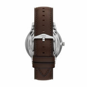  Shop Authentic Fossil Neutra Automatic Skeleton White Dial Brown Leather Strap Watch for Men - ME3184 - Luxxuri
