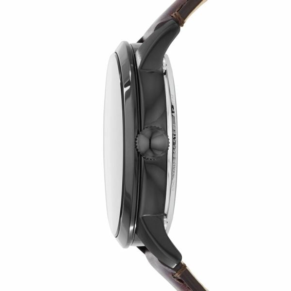  Shop Authentic Fossil Townsman Automatic Skeleton Brown Dial Brown Leather Strap Watch for Men - ME3098 - Luxxuri