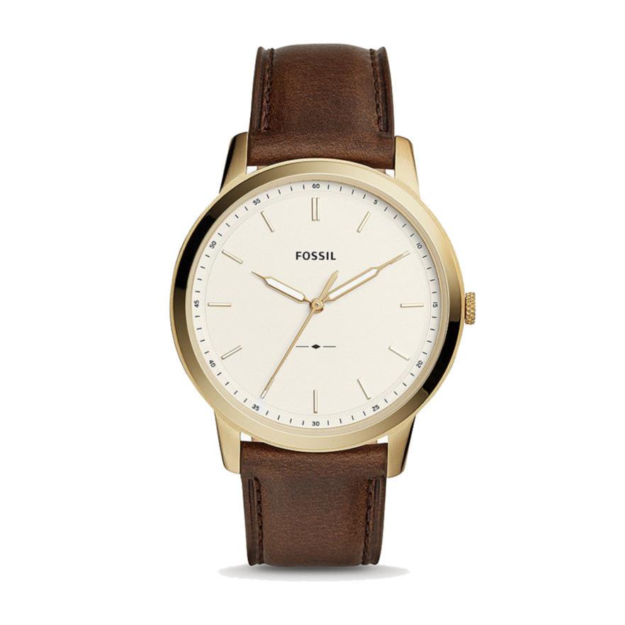  Shop Authentic Fossil The Minimalist White Dial Brown Leather Strap Watch for Men - FS5397 - Luxxuri