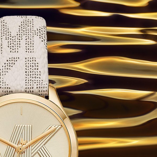  Shop Authentic Michael Kors Jaycie Quartz Gold Dial White Leather Strap Watch for Women - MK2861 - Luxxuri