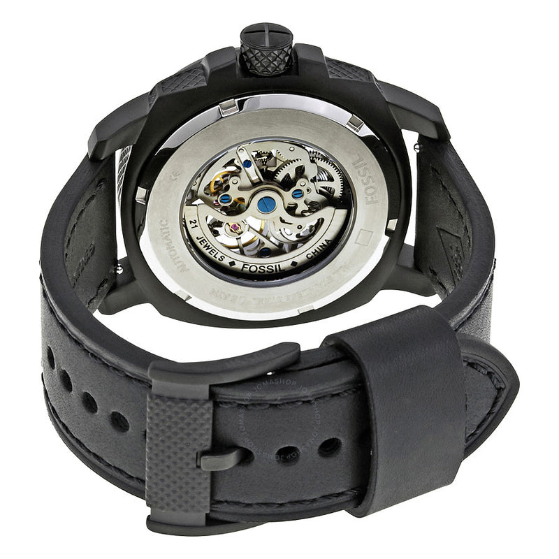  Shop Authentic Fossil Modern Machine Automatic Skeleton Grey Dial Black Steel Strap Watch for Men - ME3134 - Luxxuri