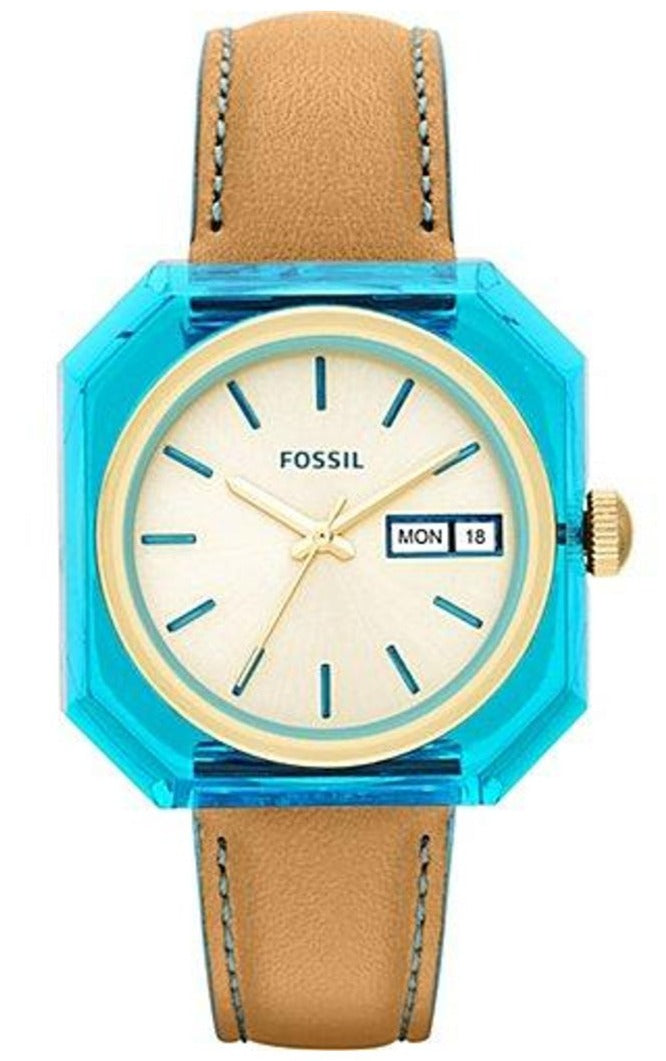  Shop Authentic Fossil Candy White Dial Brown Leather Strap Watch for Men - ES3536 - Luxxuri