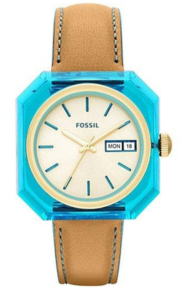  Shop Authentic Fossil Candy White Dial Brown Leather Strap Watch for Men - ES3536 - Luxxuri