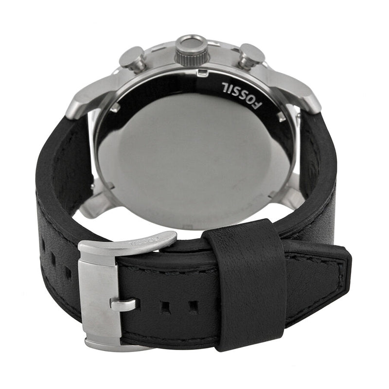  Shop Authentic Fossil Nate Chronograph Black Dial Black Leather Strap Watch for Men - JR1436 - Luxxuri