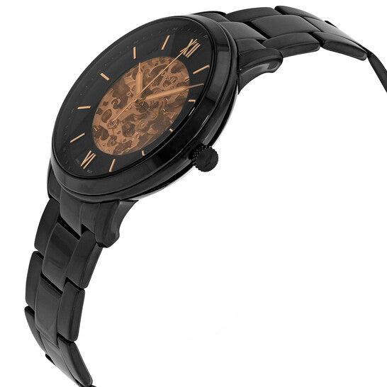  Shop Authentic Fossil Neutra Automatic Skeleton Black Dial Black Steel Strap Watch for Men - ME3183 - Luxxuri