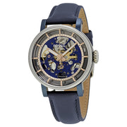 Shop Authentic Fossil Boyfriend Skeleton Blue Dial Blue Leather Strap Watch for Women - ME3136 - Luxxuri