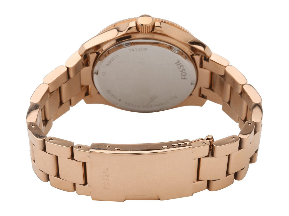  Shop Authentic Fossil Cecile Rose Gold Dial Rose Gold Steel Strap Watch for Women - AM4511 - Luxxuri