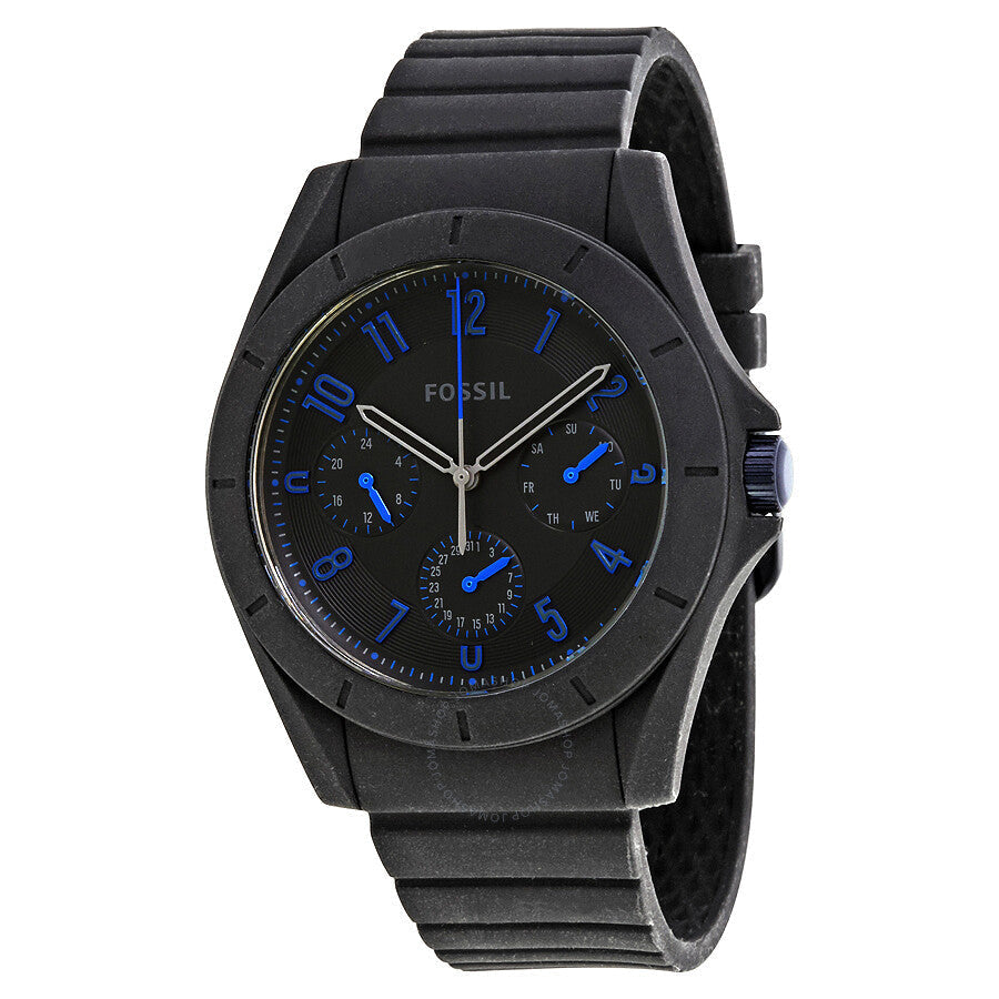  Shop Authentic Fossil Popstastic Sport Black Dial Black Rubber Strap Watch for Men - FS5222 - Luxxuri