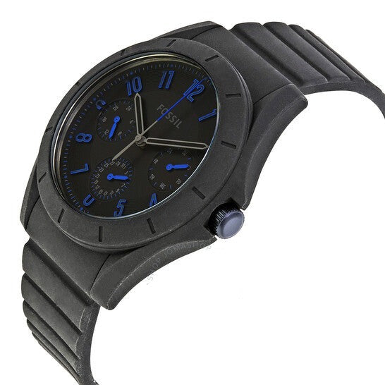  Shop Authentic Fossil Popstastic Sport Black Dial Black Rubber Strap Watch for Men - FS5222 - Luxxuri